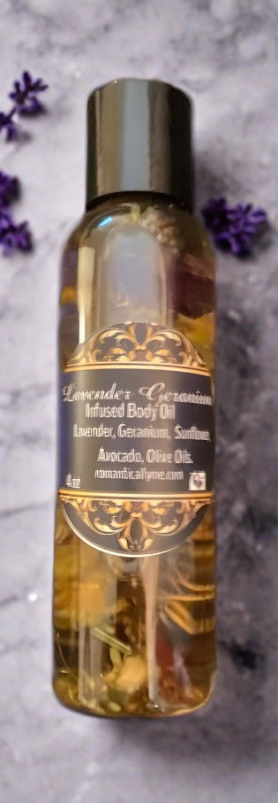 Lavender & Geranium Infused Body Oil