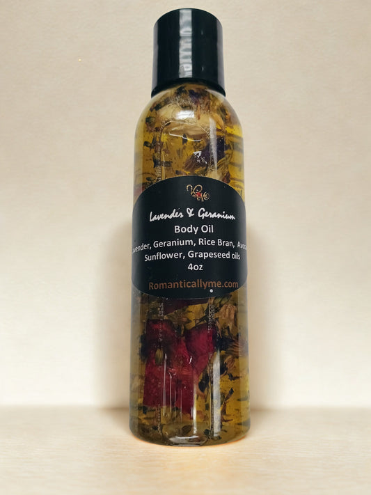 Lavender & Geranium Infused Body Oil